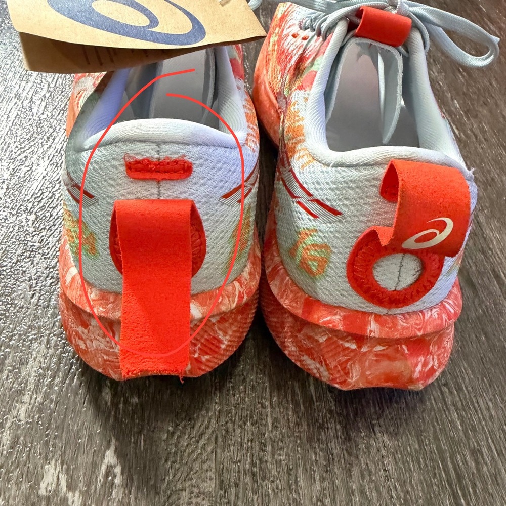 ASICS Noosa Tri 14 Running Shoes Mens Size 9 Orange Blue Multi Athletic Sneakers - Picture 3 of 8